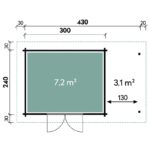 Plattegrond Tuinhuis Mara 4324