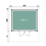 Plattegrond Tuinhuis Solto 3630