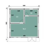 Plattegrond Tuinhuis Stilo 5050