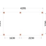 Overkapping Palermo 430 x 255 cm plattegrond