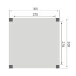 Overkapping Base Serie 1 Douglas 300 x 300 cm plattegrond