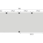 Overkapping Base Serie 1 Douglas 780 x 300 cm plattegrond