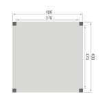 Overkapping Base Serie 1 Douglas 400 x 400 cm plattegrond