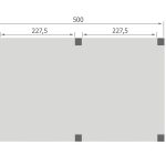 Overkapping Base Serie 1 Douglas 500 x 300 cm plattegrond