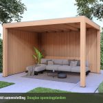 Overkapping Base Serie 2 Douglas met douglas sponningplanken - 4 staanders