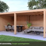 Overkapping Base Serie 2 Douglas met douglas sponningnplanken - 6 staanders