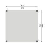 Overkapping Base Serie 2 Douglas 400 x 400 cm plattegrond