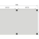 Overkapping Base Serie 2 Douglas 500 x 300 cm plattegrond