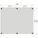 Overkapping Base Serie 2 Douglas 500 x 400 cm plattegrond