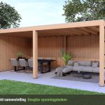 Overkapping Base Serie 3 Douglas met douglas sponningplanken - 6 staanders