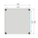 Overkapping Base Serie 3 Douglas 300 x 300 cm plattegrond