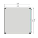 Overkapping Base Serie 3 Douglas 400 x 400 cm plattegrond