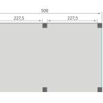 Overkapping Base Serie 3 Douglas 500 x 300 cm plattegrond