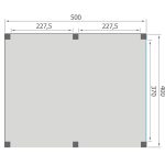 Overkapping Base Serie 3 Douglas 500 x 400 cm plattegrond