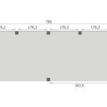 Overkapping Base Serie 3 Douglas 780 x 300 cm plattegrond