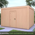 Overkapping Base Serie 4 Douglas met douglas sponningplanken - 4 staanders