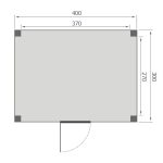 Overkapping Base Serie 4 Douglas 400 x 300 cm plattegrond