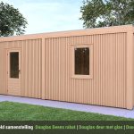 Overkapping Base Serie 5 Douglas met douglas deens rabat wanden - 6 staanders