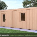 Overkapping Base Serie 5 Douglas met douglas sponningplanken - 6 staanders