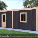 Overkapping Base Serie 5 Douglas met zwarte sponningplanken - 6 staanders